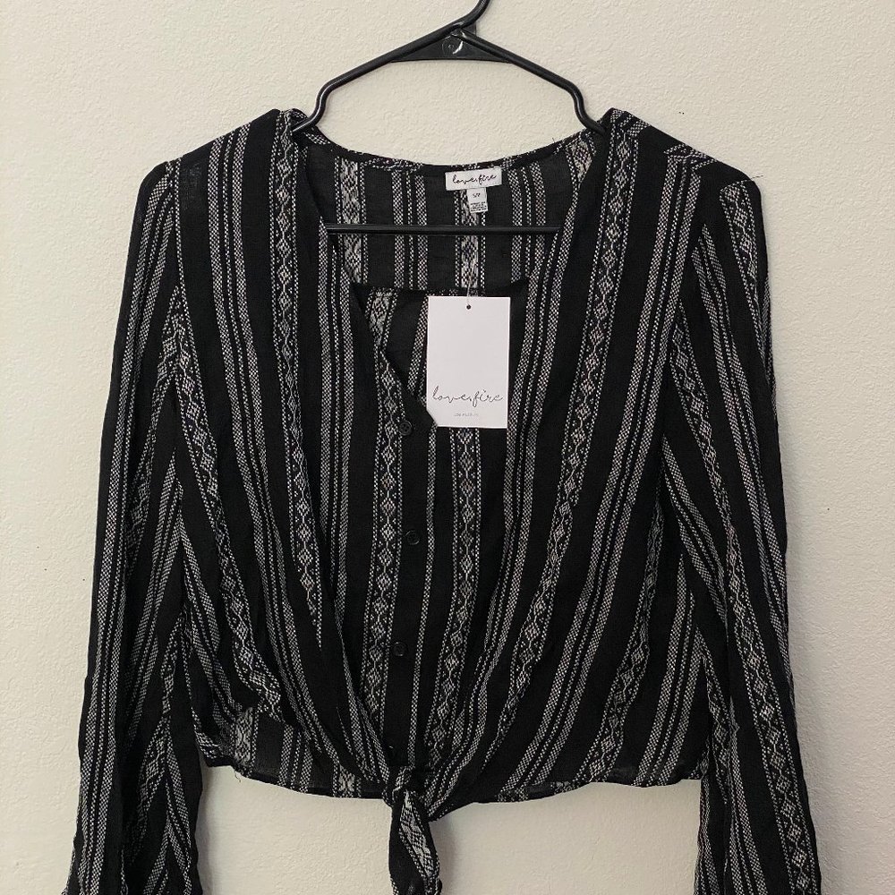 Black and White Blouse